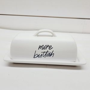 More Buttah Butter Dish Earthenware One Stick Kitchen Decor